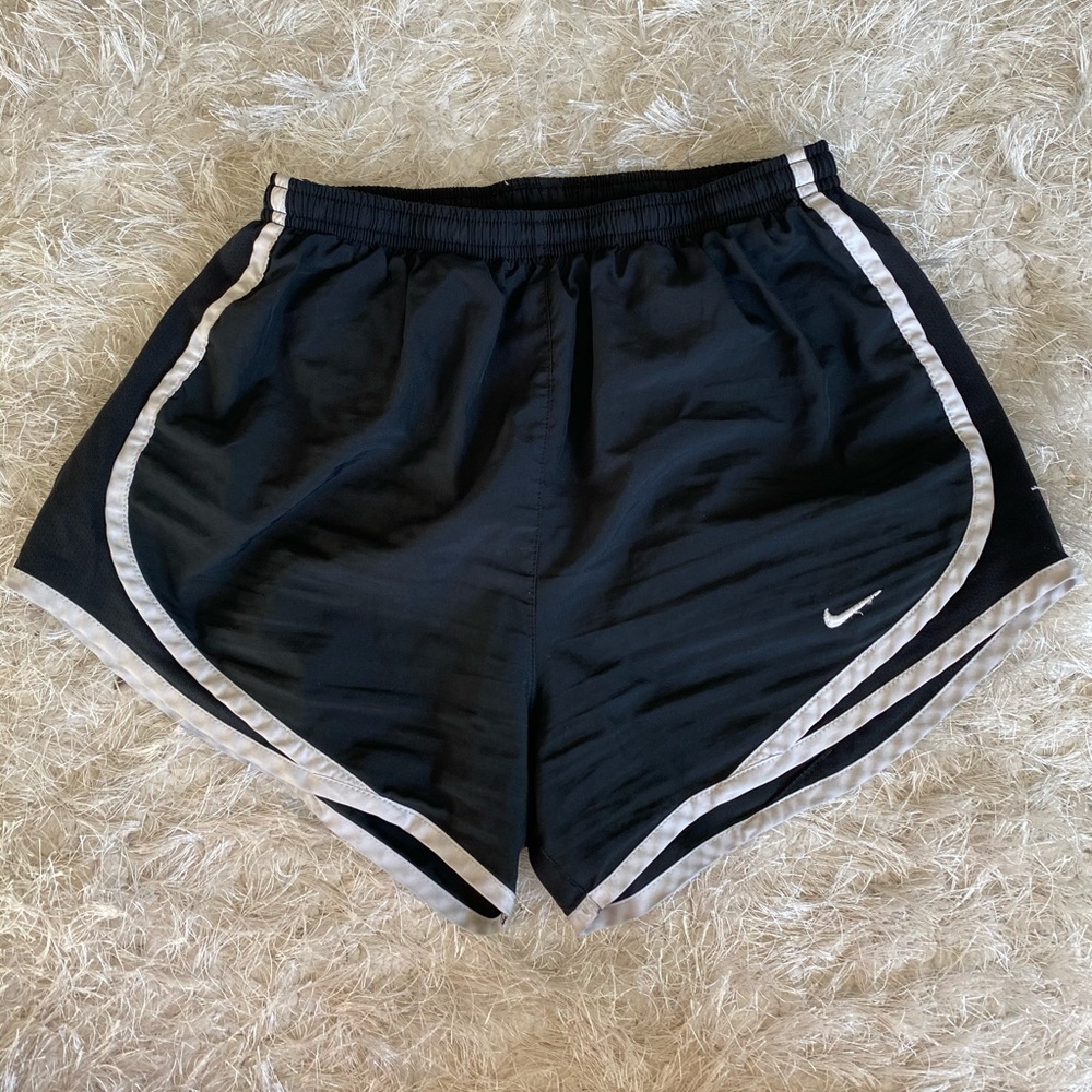 Black Nike running shorts